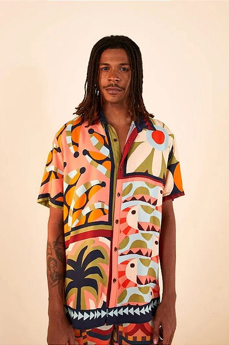 FARM CAMISA UNI GRAFICO TROPICAL