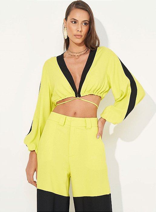 COLCCI BLUSA AMARELO FOCAIS