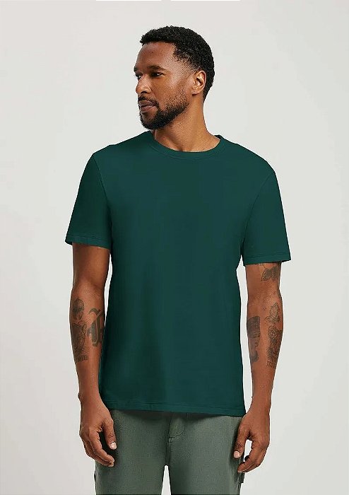 HERING CAMISETA BÁSICA UNISSEX MANGA CURTA REGULAR WORLD - VERDE
