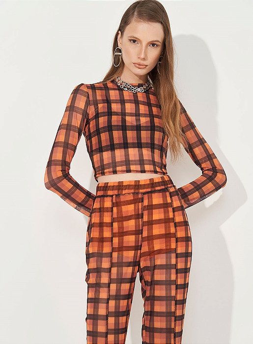 COLCCI BLUSA ESTAMPADA XADREZ