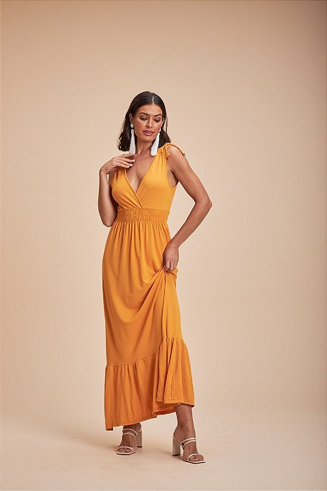 DOCE TRAMA VESTIDO OCRE