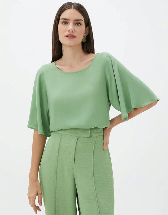 SHOULDER BLUSA MANGA KIMONO