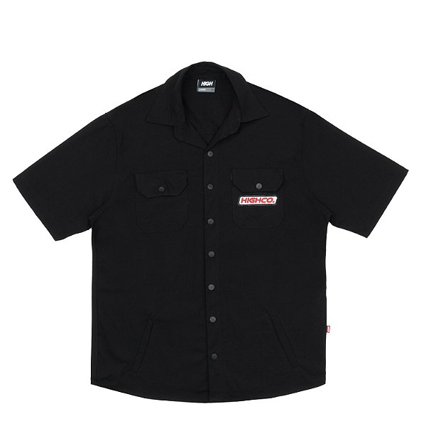 HIGH CARGO BUTTON SHIRT BLACK