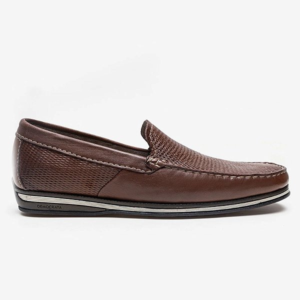 DEMOCRATA SAPATOS MOCASSIM EASY TED CONHAQUE