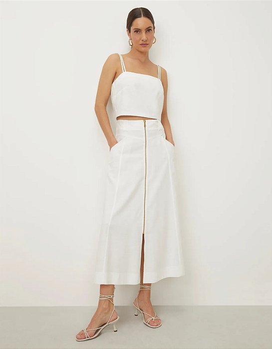 SHOULDER SAIA MIDI RECORTES COM ZIPER