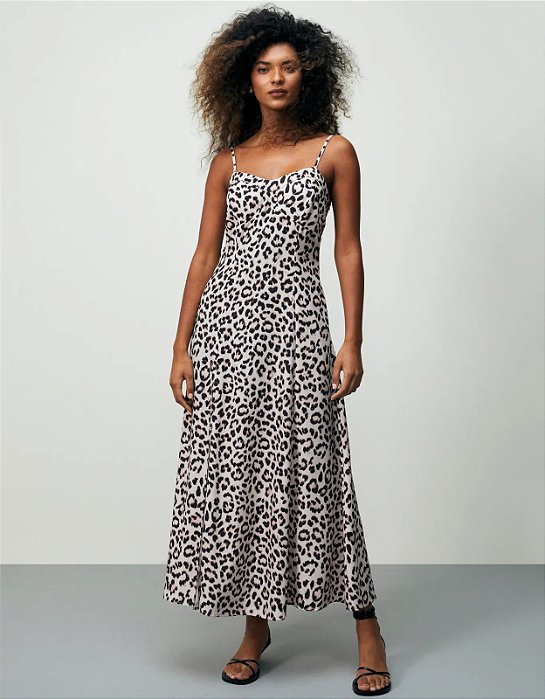 SHOULDER VESTIDO ONÇA PELE GRANDE