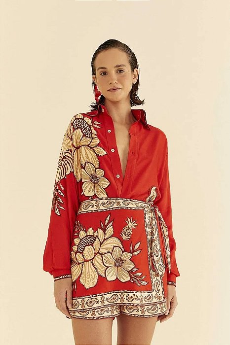 FARM SHORT SAIA ESTAMPADO FLORAL BLOOM