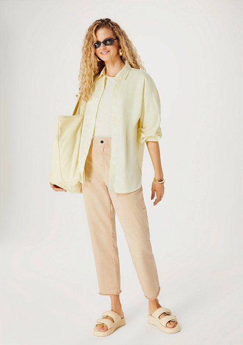 HERING CAMISA OVERSIZED EM TRICOLINE