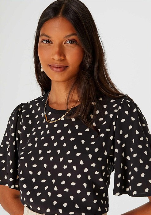 HERING BLUSA ESTAMPADA MANGA GODÊ