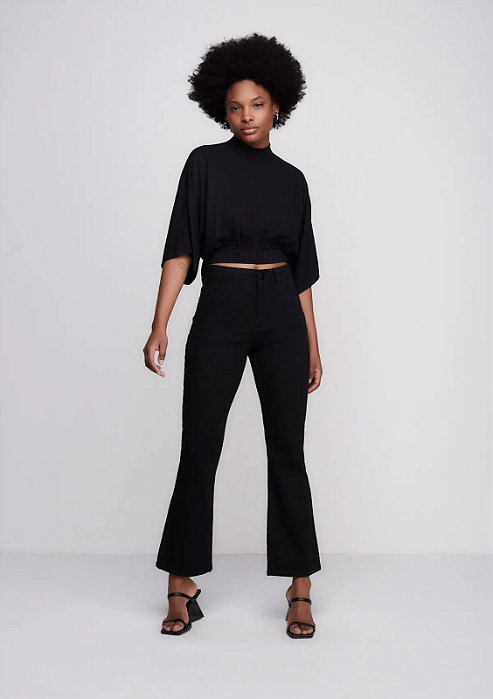 DZARM CALÇA JEANS BOOTCUT PETIT CINTURA ALTA