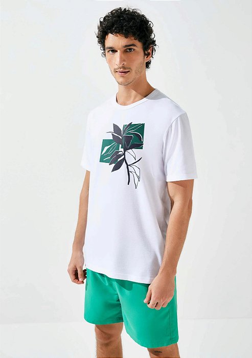 HERING CAMISETA MASCULINA MANGA CURTA REGULAR COM ESTAMPADA