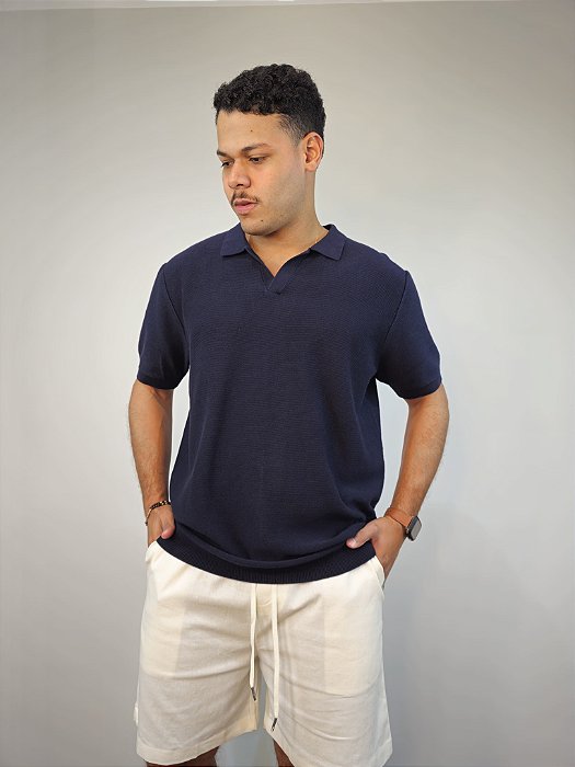 HERING CAMISA POLO GOLA V MASCULINA
