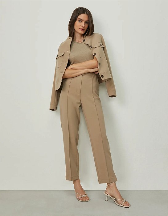 SHOULDER CALÇA VITÓRIA FUME AFUNILADA COM ELASTANO