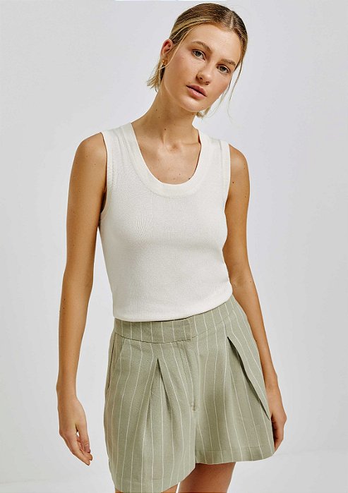 HERING REGATA FEMININA SLIM DECOTE U EM TRICÔ DE VISCOSE