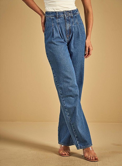 SOMMER CALÇA JEANS RETA INDIGO