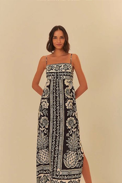 FARM VESTIDO LONGO JARDIM ROMANCE