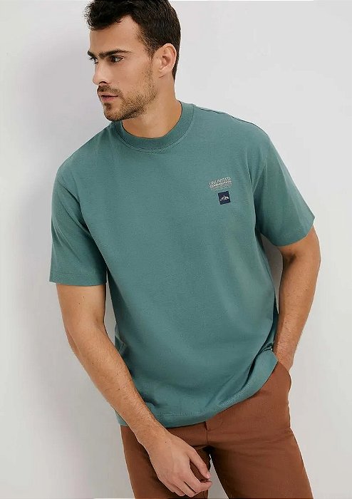 HERING CAMISETA MSCULINA RELAXED COM ESTAMPA - VERDE