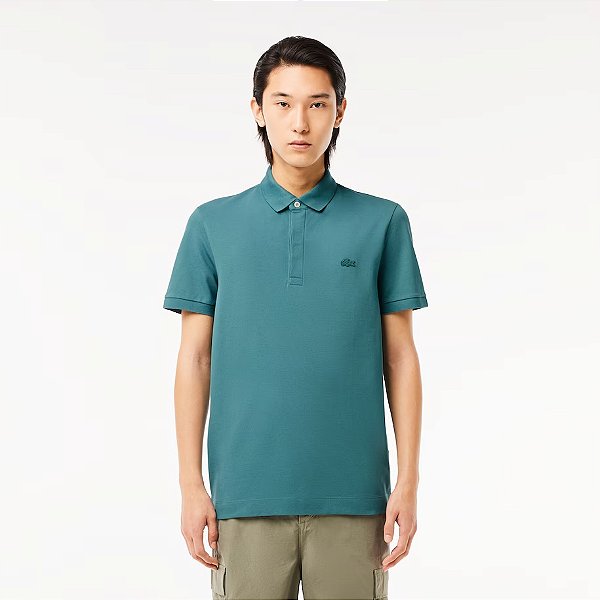 LACOSTE POLO MASCULINA PARIS EM ALGODÃO PIQUÉ COM STRETCH