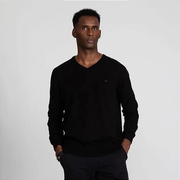 DOCTHOS SUÉTER SLIM GOLA V FIO MELANGE