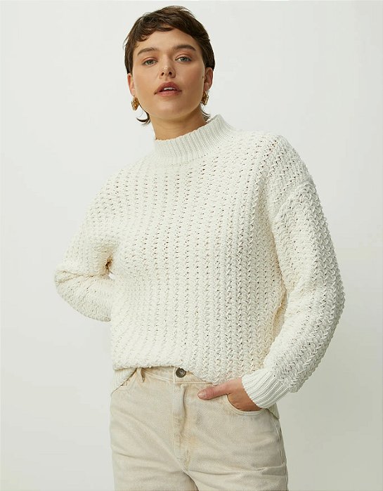 SHOULDER BLUSA TRICOT MIX DE FIOS