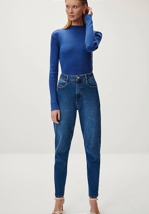 LEZ A LEZ CALÇA JEANS MOM CROPPED COM ELASTICIDADE