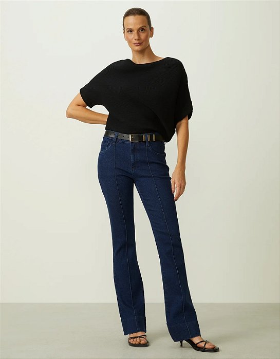 SOULDER CALÇA JEANS BOOTCUT COM VINCO FRENTE