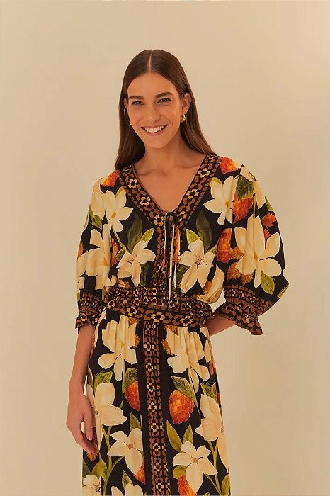 FARM  BLUSA ESTAMPADA LENÇO FLORAL BIRIBÁ