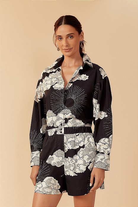 DRESS TO CAMISA TRICOLINE ESTAMPA CÉU