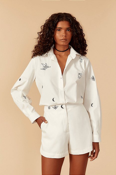 DRESS TO CAMISA BORDADO NOTURNA