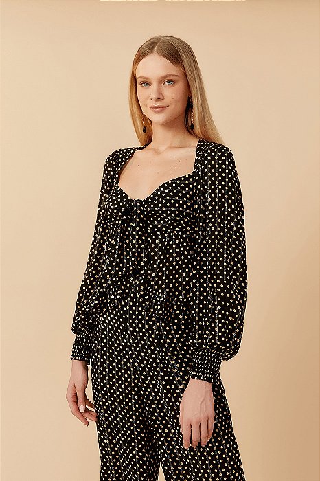 DRESS TO BLUSA NÓ LUREX ESTAMPA ANOITECER