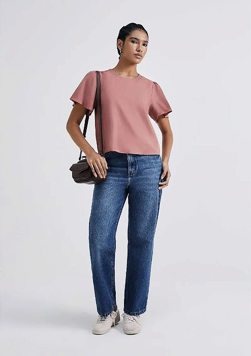 HERING BLUSA FEMININA MANGA GODÊ COM LINHO