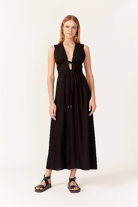 DRESS TO VESTIDO CROPPED LINHO CADARÇO ENCAPADO