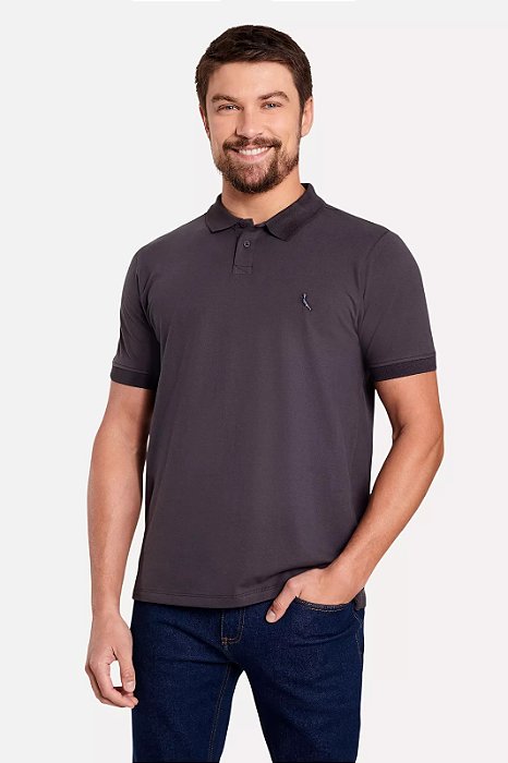 RESERVA POLO PIMA PIQUET CINZA CONCRETO