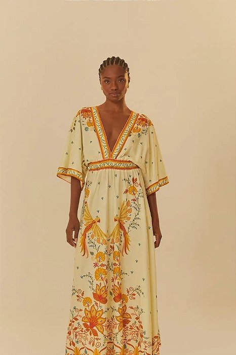 FARM VESTIDO CROPPED ESTAMPADO BELLA