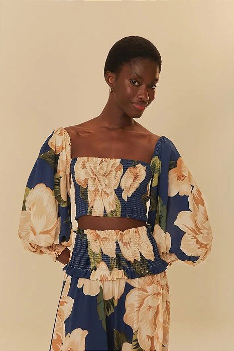 FARM BLUSA ESTAMPADA CHITA FLORA