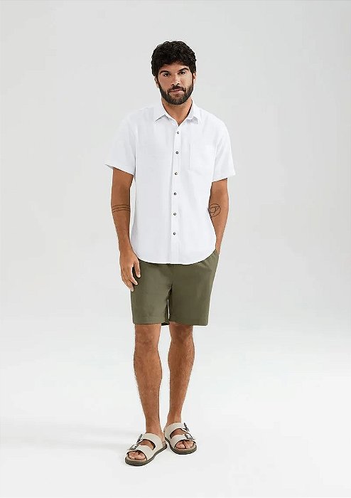HERING SHORTS MASCULINO COM LINHO - VERDE