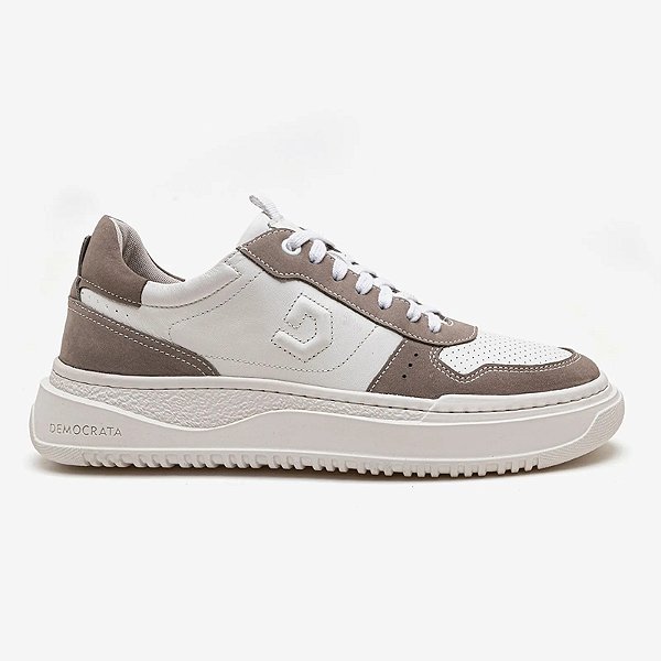 DEMOCRATA TÊNIS DENIM BLOCK OFF WHITE
