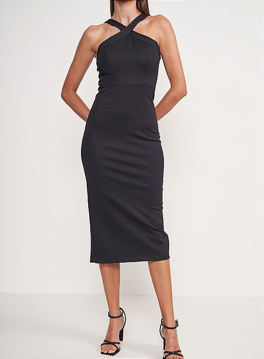 COLCCI VESTIDO SLIM COM DECOTE ASSIMÉTRICO