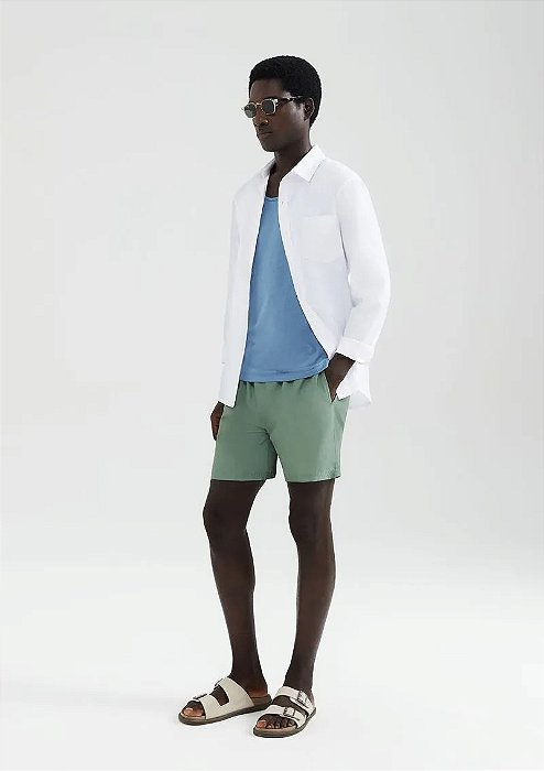 HERING SHORTS PRAIA BÁSICO MASCULINO - VERDE