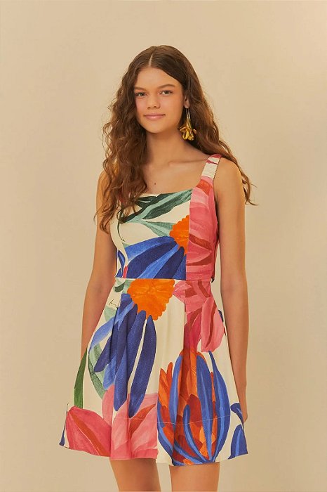 FARM VESTIDO CURTO ESTAMPADO LUIZA