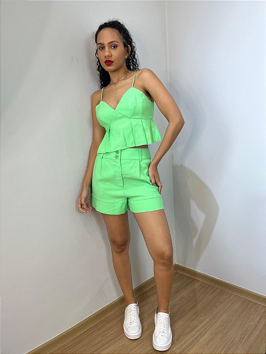 MYPLACE SHORT 2 BOTOES MENTA