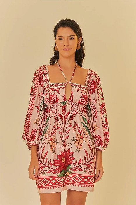 FARM VESTIDO CURTO ESTAMPADO LEVEZA ROMANTICA