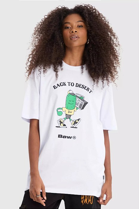 BAW CAMISETA REGULAR BACK TO DESERT BRANCO