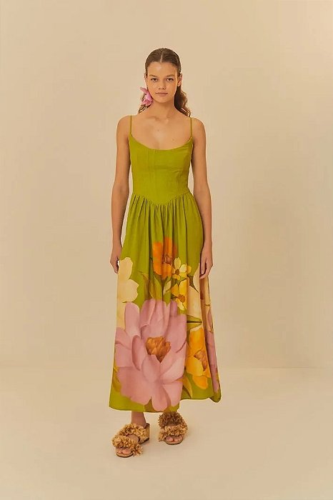 FARM VESTIDO CROPPED ESTAMPADO CHITA BELLA