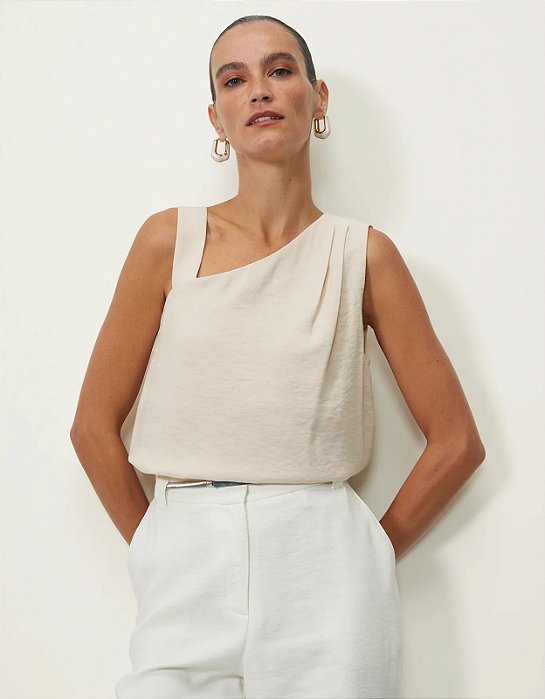 SHOULDER BLUSA RETA PREGAS