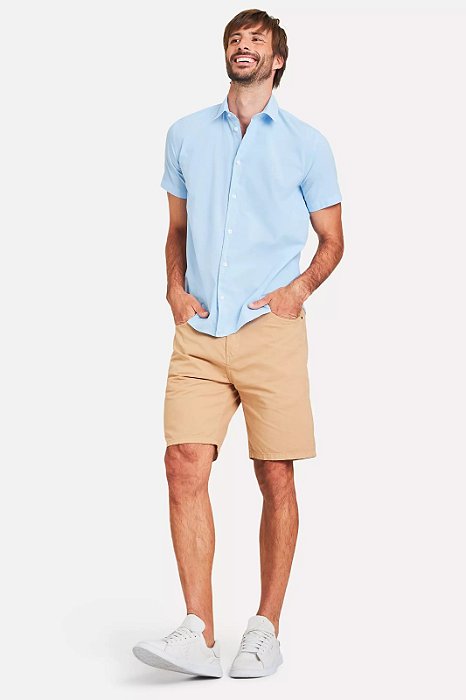 RESERVA CAMISA MANGA CURTA NOVA PARATY AZUL CLARO