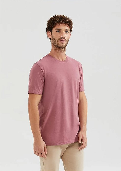 HERING CAMISETA BÁSICA UNISSEX MANGA CURTA WORLD - ROSA