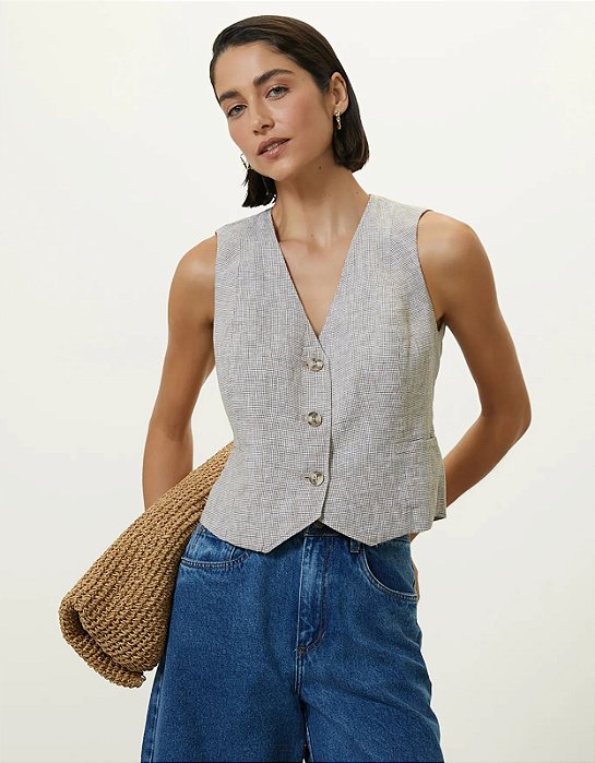 SHOULDER BERMUDA JEANS FIVE POCKETS