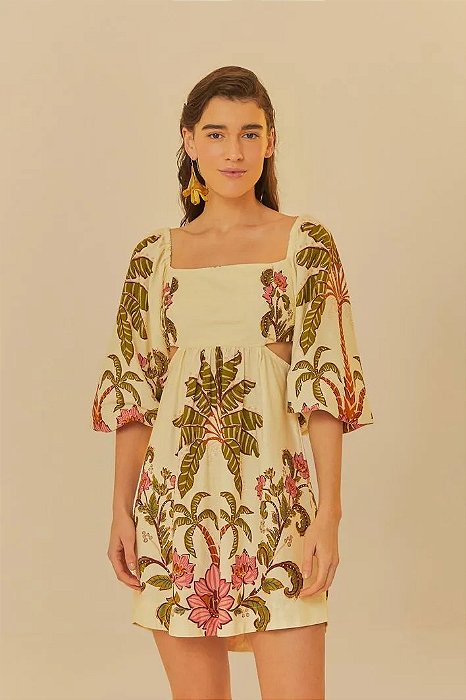 FARM VESTIDO CURTO ESTAMPADO RAVENALA