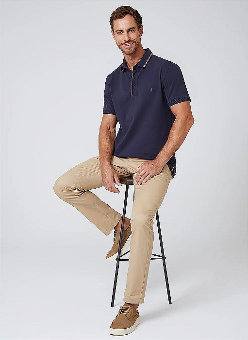 DUDALINA POLO ELASTANO FRISO COLOR MASCULINA
